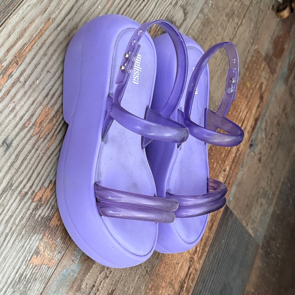 Melissa Lavender Platform Jelly Sandals